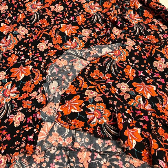 NWOT NAIF Black Red Floral Sleeveless Maxi Dress M Rayon Boho Elastic Waist - Picture 11 of 11